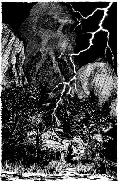Black and White Illustration of The Picture in the House