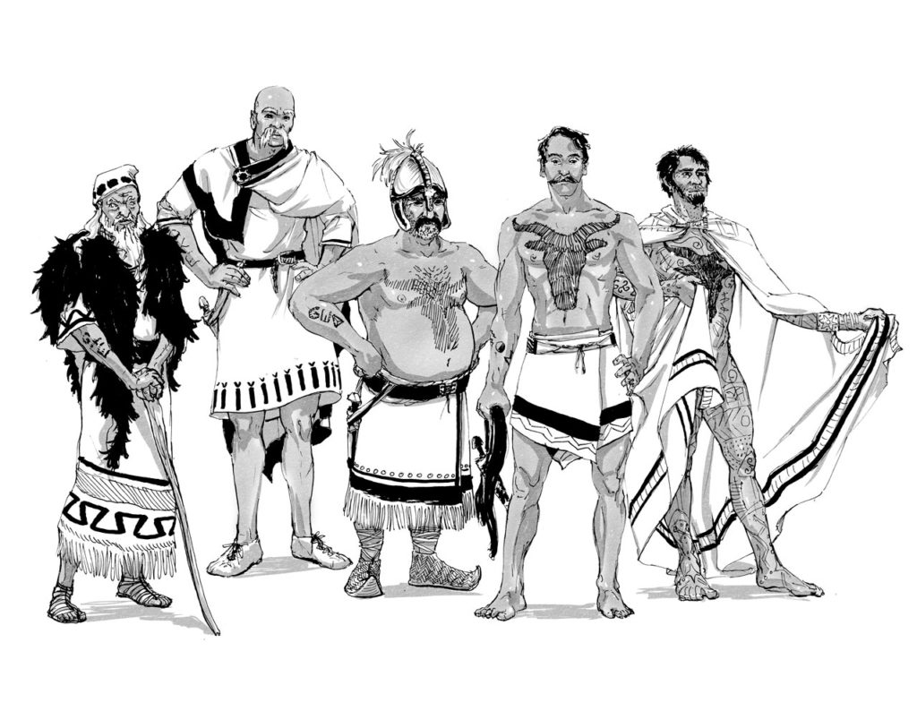 Character Illustrations from Glorantha's The Coming Storm