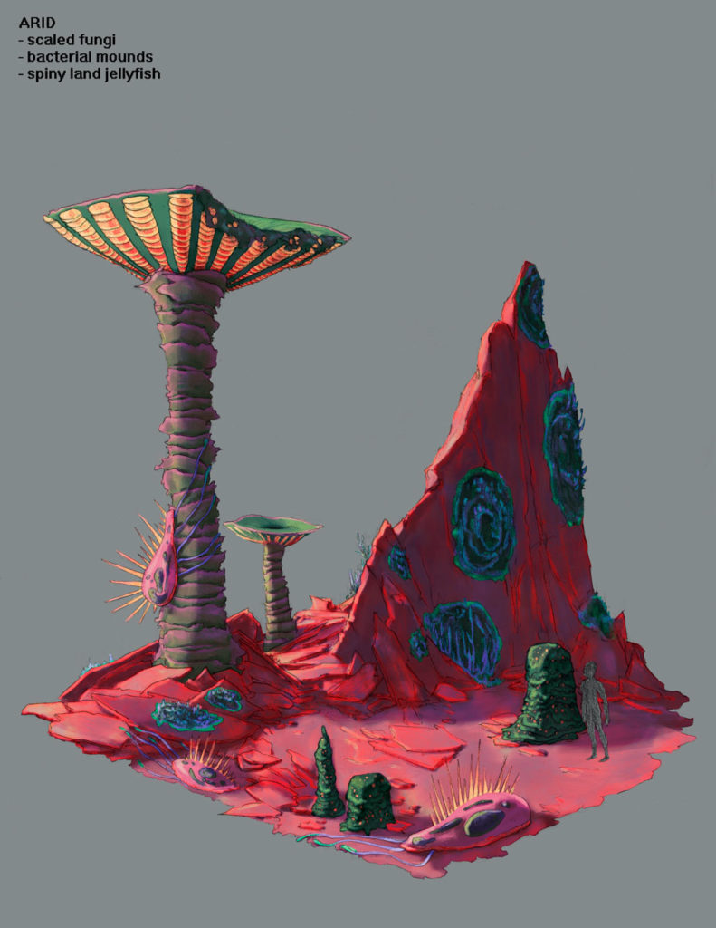 Arid Environment Design Concept Art for Pillar of Fire