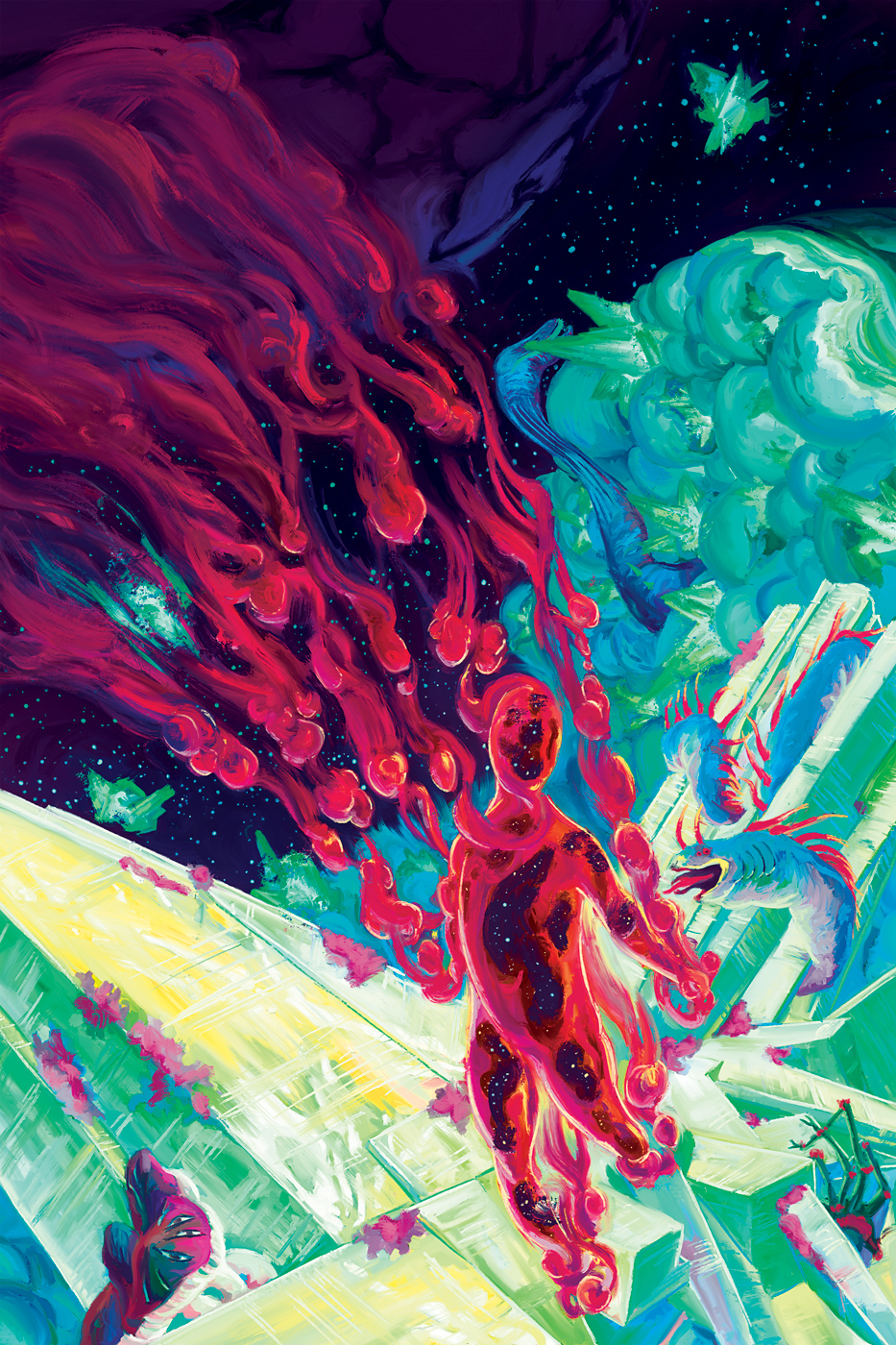 Retro Sci-Fi Cover Art for Necronautilus