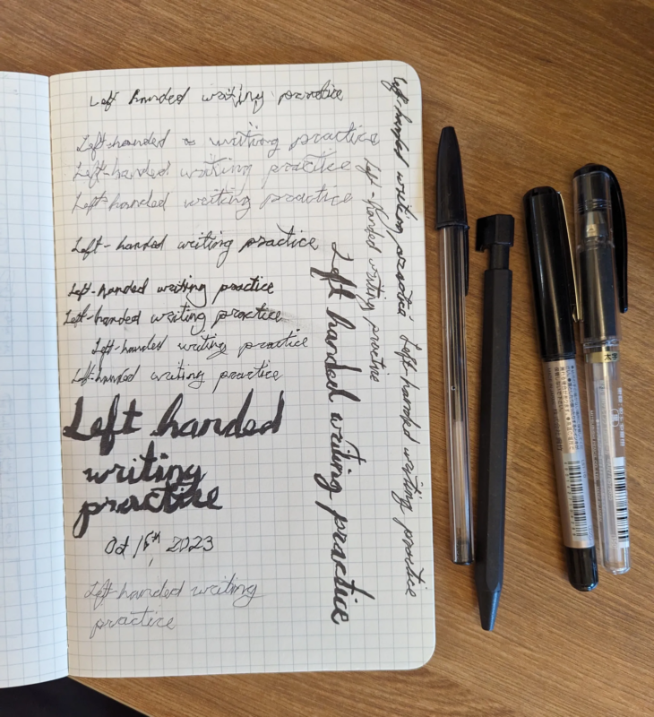 one year of arm stuff – part 12 –ambidexterity – writing