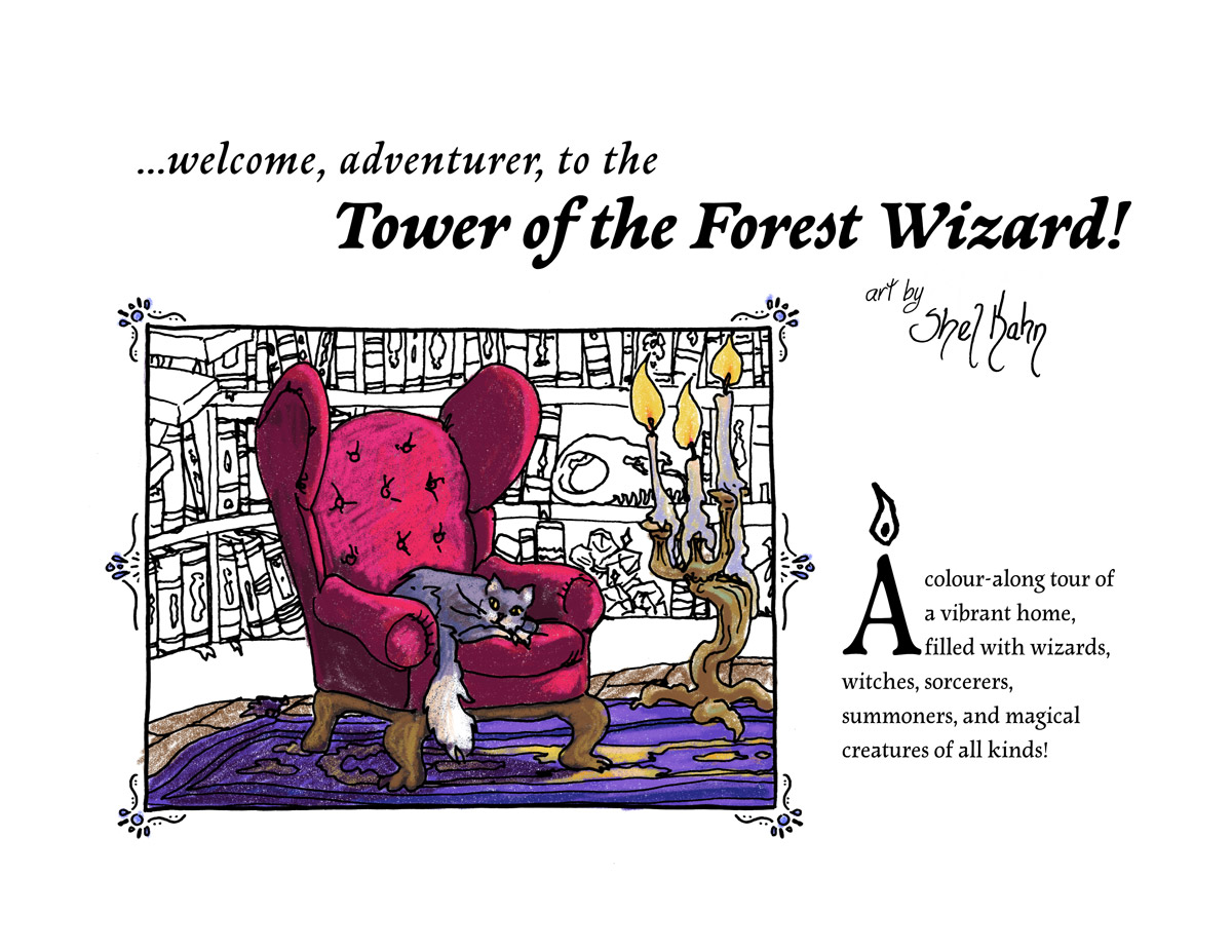 A Colour-Along Visit to the Tower of the Forest Wizard