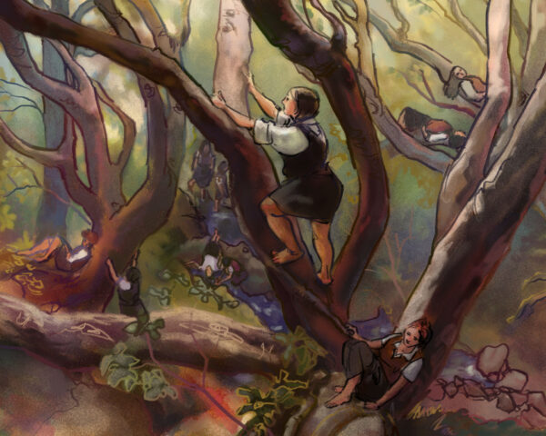 Style Explorations – Landscape with Figures Study